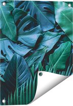 Gards Tuinposter Tropische Groene Bladeren - 40x50 cm - Tuindoek - Tuindecoratie - Wanddecoratie buiten - Tuinschilderij