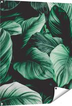 Gards Tuinposter Tropische Groene Bladeren - 80x100 cm - Tuindoek - Tuindecoratie - Wanddecoratie buiten - Tuinschilderij