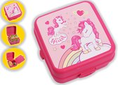 Lunch box pour enfant licorne - Lunch box licorne avec 4 compartiments pour un déjeuner frais