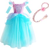 The Better Merk - Robe de princesse fille - Robe de sirène - Ariel - taille 152/158 (150) - vêtements de carnaval - cadeau fille - vêtements d'habillage - La petite robe de sirène