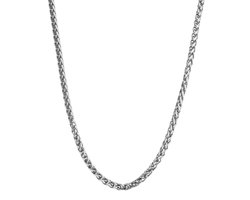 Plux Fashion Woven Ketting - Zilver - 4mm/60cm - Sieraden - Zilveren Ketting - Woven Chain - Stainless Steel - Ketting - HipHop ketting - Schakel Ketting - Sieraden Cadeau - Luxe Style - Duurzame Kwaliteit - Moederdag Cadeau - Vaderdag Cadeau