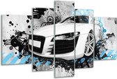 Peinture sur verre Auto, Audi | Blanc, bleu, noir | 170x100cm 5 Liège | Tirage photo sur verre |  F006999