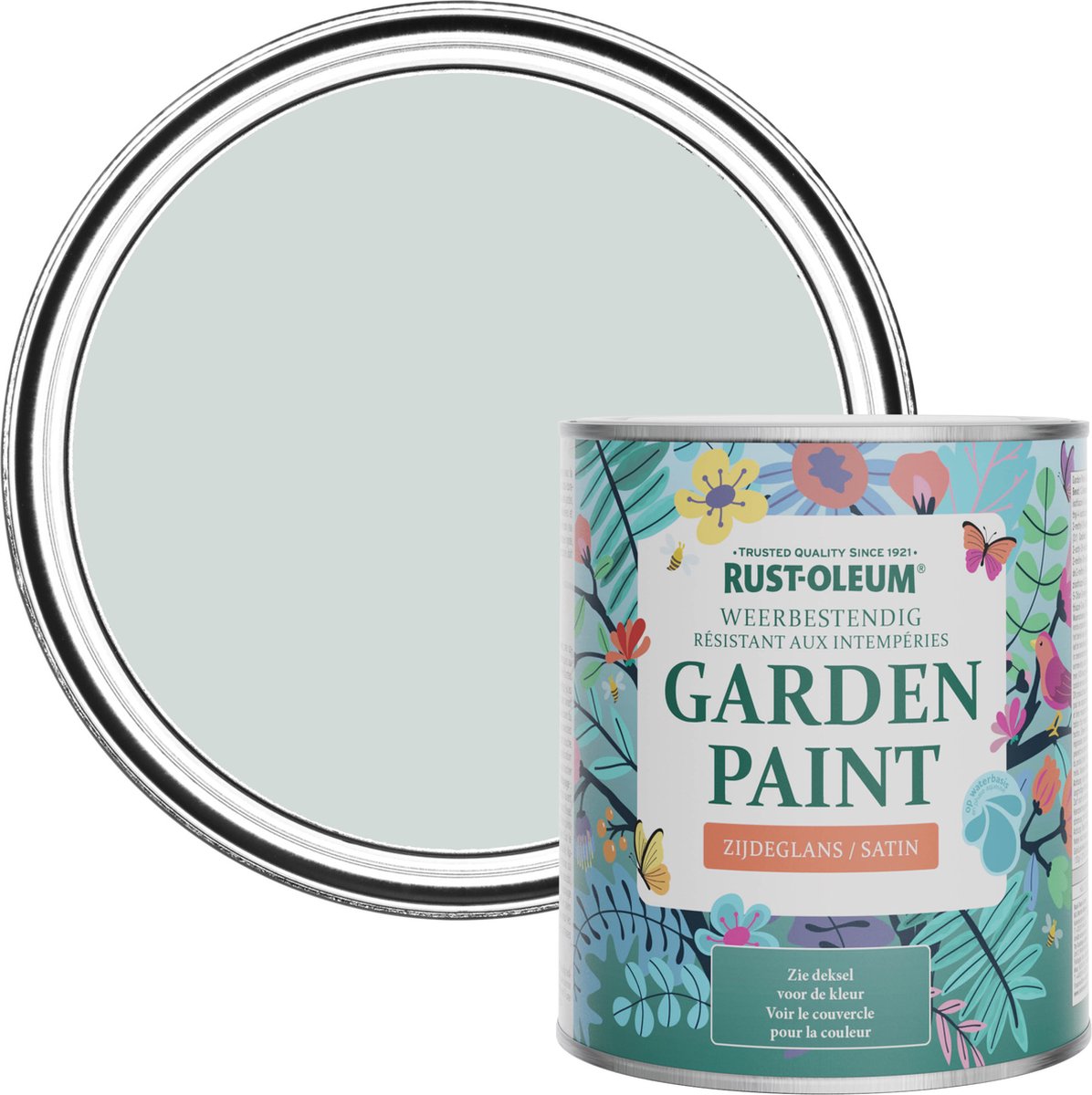 Rust-Oleum Lichtgrijs Tuinverf Zijdeglans - Duifgrijs 750ml