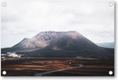 Berg met weg - Lanzarote - Tuinposter 120x80cm