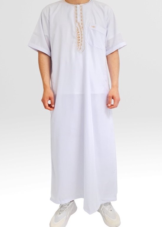 Witte Kandora Maghreb maat S - Islamitische Kleding/Producten – Qamis/Djellaba/Thobe/Abaya/Kandora voor Mannen/Heren