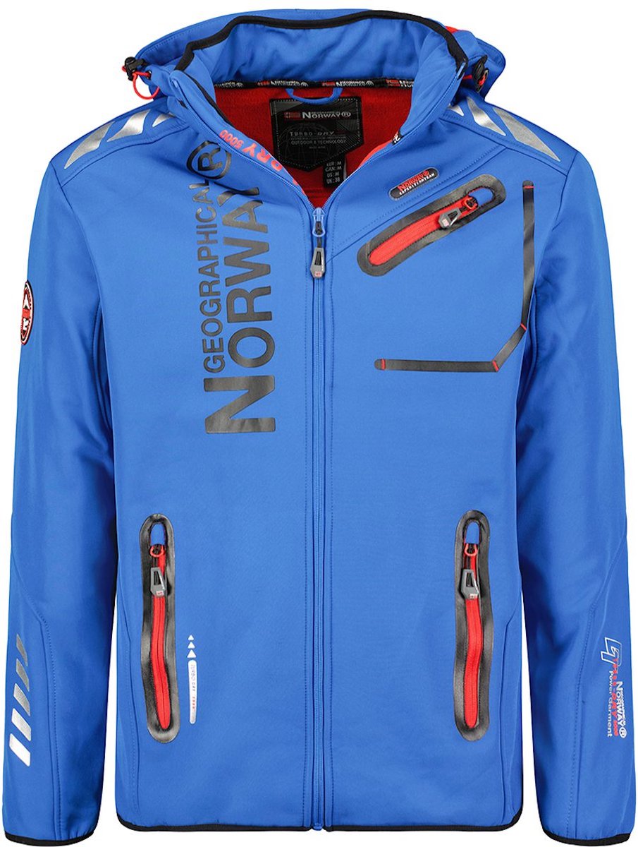 Geographical Norway Softshell Jas Heren Blue Royaute - L
