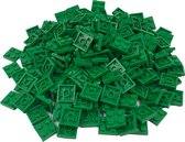 200 Bouwstenen 2x2 plate | Groen | Compatibel met Lego Classic | Keuze uit vele kleuren | SmallBricks