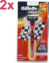 Gillette - Mach3 - 2x Scheersysteem + 2x Scheermesjes - Race Edition