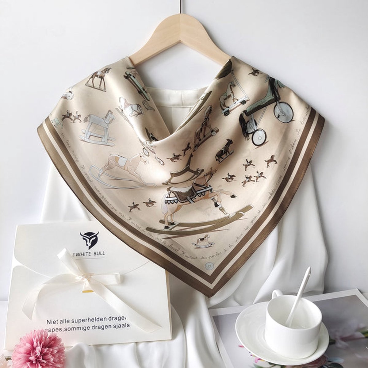 Sleek & Chic-zijden sjaal- Premium topkwaliteit- 100% moerbei- beste geschenk voor dames-70x70cm - Perfect verjaardags- en jubileumcadeau-idee