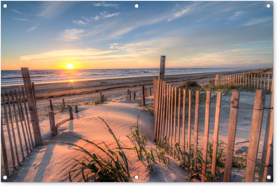 Panorama van de Nederlandse kust : Zand, Strand en duinen van Marjolijn van den Berg op canvas