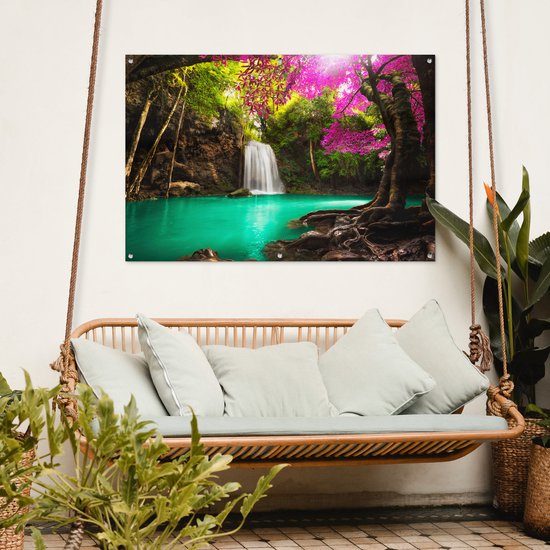 Affiche de jardin Cascade - Thaïlande - Tropical - 120x80 cm - Jardin