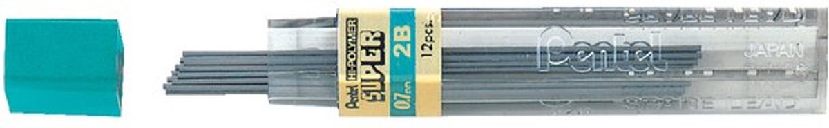 Pentel - Vulpotlood vulling - 0,7 mm - 2B - 12 stuks