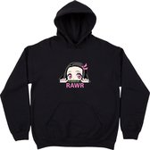 Nezuko Rawr hoodie zwart Demon Slayer Maat XL