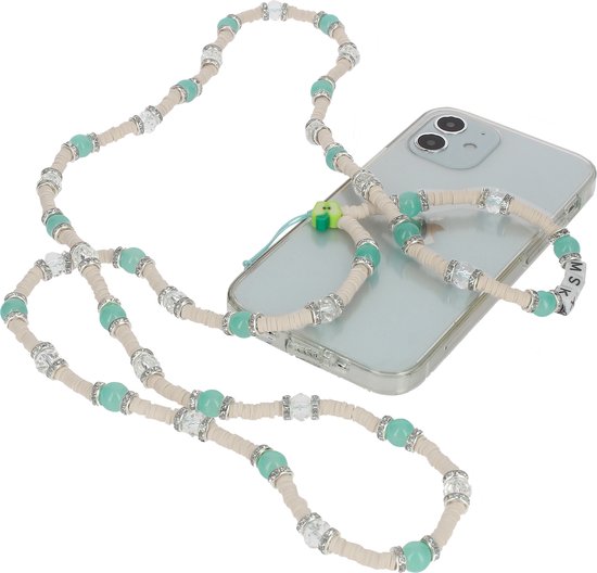 Telefoonbedeltje - Kleurrijke Kralen Telefoon Hanger Ketting