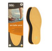 DEBE Pure leather porcari - Lederen inlegzool met schokdemping en latex actieve kool - 48