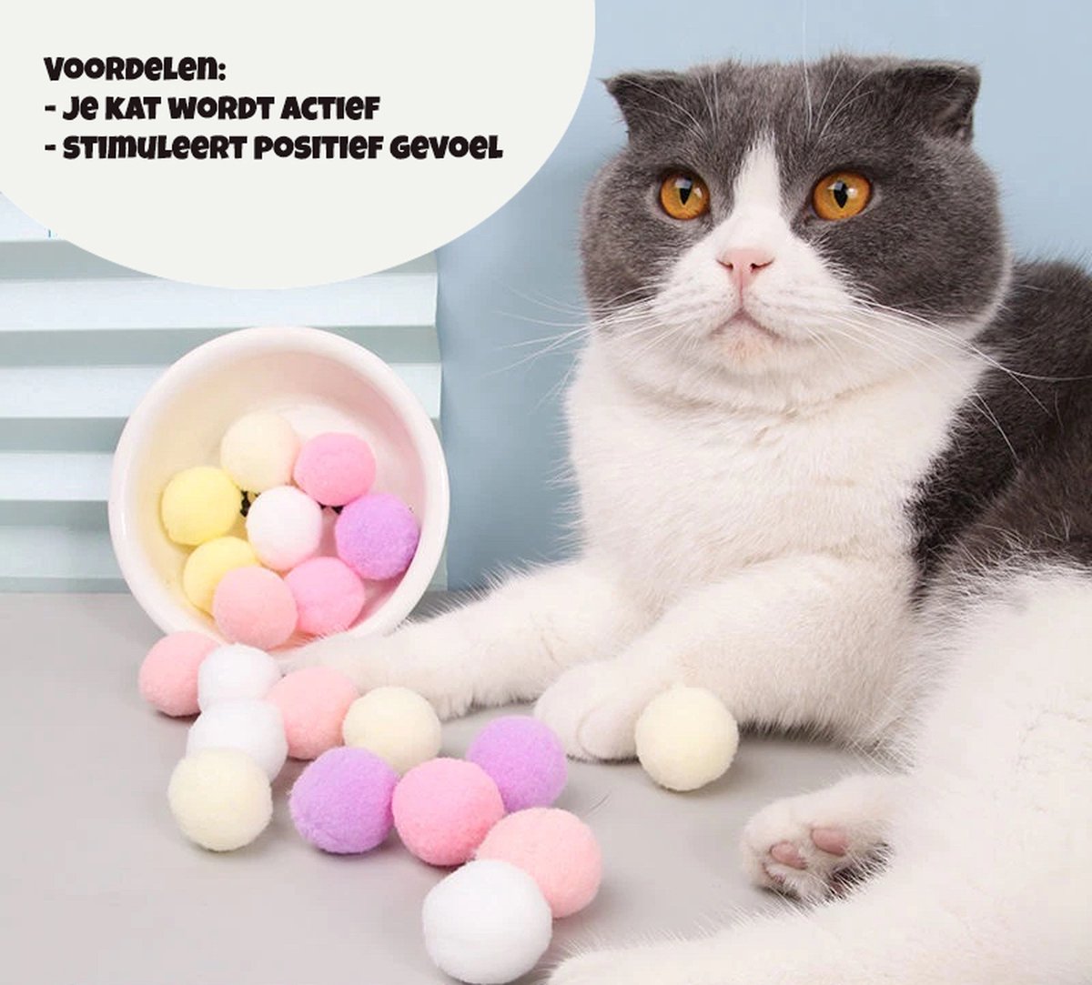 DGWS Katten balletjes (10 stuks) - Kattenspeelgoed thumbnail 2