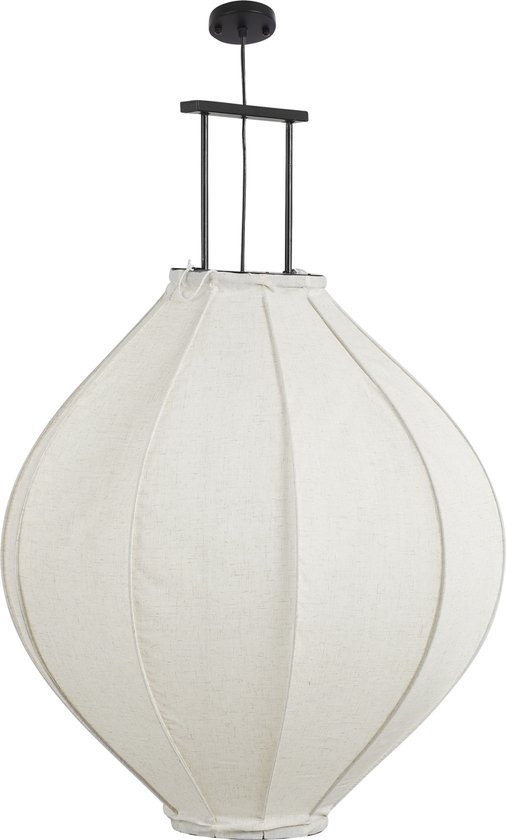 Mica Decorations Lampe à Suspension Pego - H94 x Ø70 cm - Lin - Off White