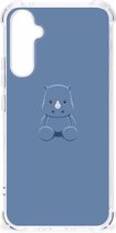 Siliconen Back Cover Geschikt voor Geschikt voor Samsung Galaxy A34 Telefoonhoesje met doorzichtige rand Baby Rhino