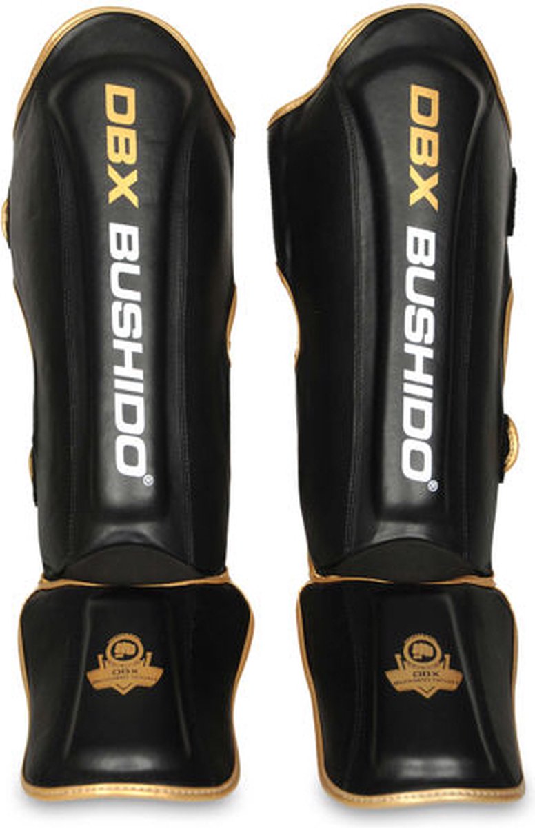 DBX Bushido - Black and Gold Shin Guards XL