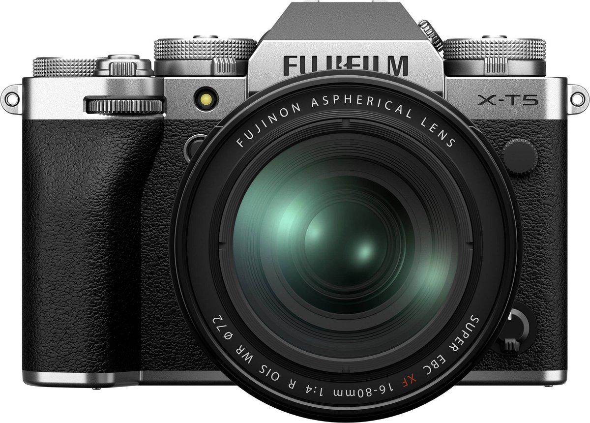 Fujifilm Systeemcamera X-T5 + Fujinon XF standaardlens 16 - 80 mm Zilver - Fujifilm