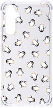 Doorzichtige Silicone Hoesje geschikt voor Samsung Galaxy A34 Pinguïn