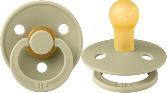 Bibs Fopspeen Latex Round 6-18mnd Khaki van BIBS — afbeelding 4