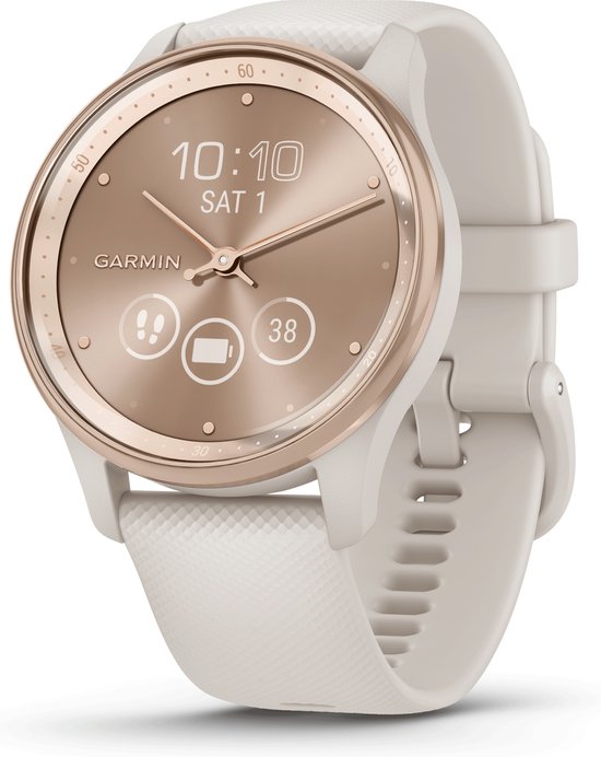Garmin vivomove Trend - Smartwatch dames - 40mm- White Cream | bol
