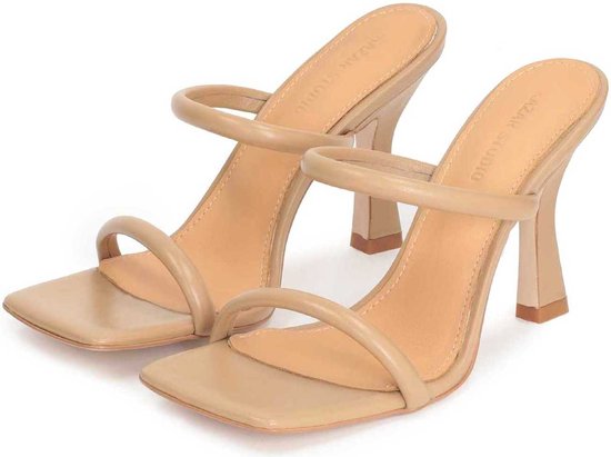 Veelau Meieer Dameslaarzen Plateau Stiletto Overknielaars Veterlaarzen Hoge Hakken Laarzen met Riem, zwartrood, 43 EU