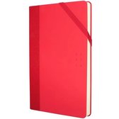 Notitieboekje Milan Paperbook Wit Rood 21 x 14,6 x 1,6 cm