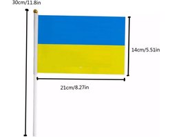Akyol - Zwaaivlag oekraïne- oekraïne – 5 stuks - oorlog – rusland - Holland- Zwaaivlaggen- respect- Cadeautje