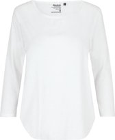 Neutral - Driekwart Mouwen T-shirt Dames - Wit - 100% Duurzaam - XXL