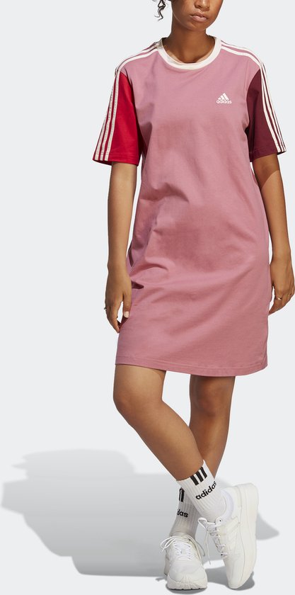 adidas Sportswear Essentials 3-Stripes Single Jersey Boyfriend T-shirtjurk  - Dames -... | bol.com