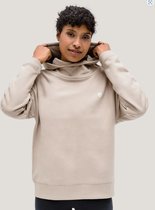 Yoga sweater in BIO katoen maat S Taupe - GOTS certificaat - zacht - duurzaam - biologisch katoen - yoga sweater dames - yoga trui - bio cotton - yoga kleding - yoga kleding bio katoen