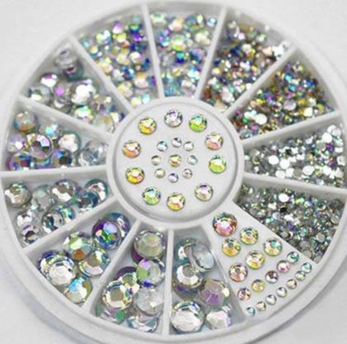 Goedkoopste Akyol - Doosje Rhinestone / Strass Nagel Steentjes - 5 Verschillende Maten Nail Art Diverse Kleuren / Strass nagel steentjes / Nagel diamantjes / Nail art