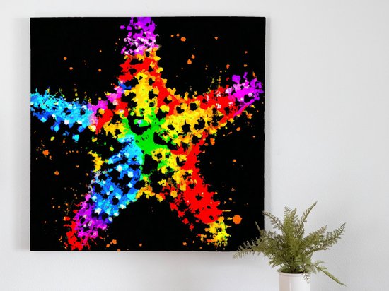 Galactic Sea of Color kunst - 60x60 centimeter op Canvas | Foto op Canvas - wanddecoratie