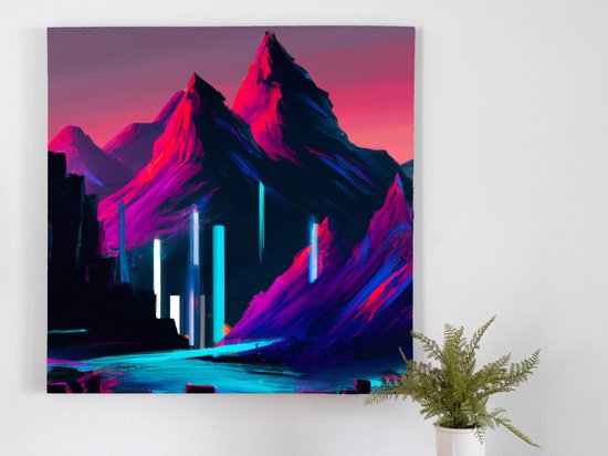 Deep into the mountains | Deep into the mountains | Kunst - 60x60 centimeter op Canvas | Foto op Canvas