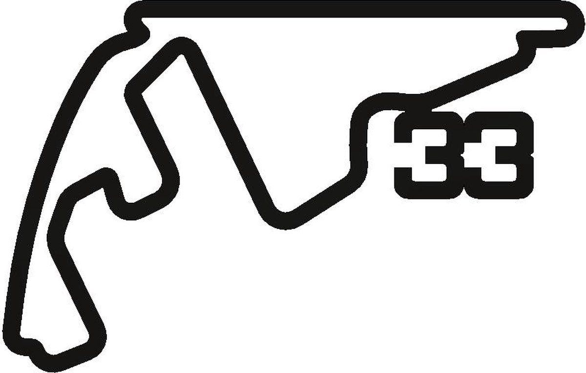 Kunst van metaal - f1 circuit Abu Dhabi #33 - wanddecoratie industrieel - zwart gepoedercoat - staal