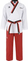 JCalicu poomsae taekwondopak poom voor dames | WT | wit-rood (Maat: 190)