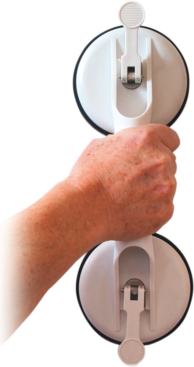 Handgreep met zuignap Solido - Lengte: 32,5 cm - Wandbeugel voor in de douche