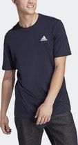 adidas Sportswear Essentials Single Jersey Geborduurd Small Logo T-shirt - Heren - Blauw- 3XL