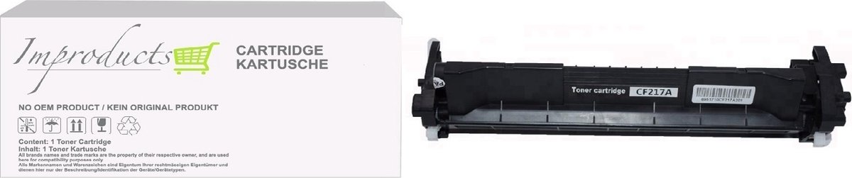 Improducts® geschikt voor HP 17A CF217A XL 217A HP LaserJet Pro M102 M102a M102w M130 M130a M130fn M130fw M130nw MFP M 102 M 102a M 102w M 130 M 130a M 130fn M 130fw M 130nw