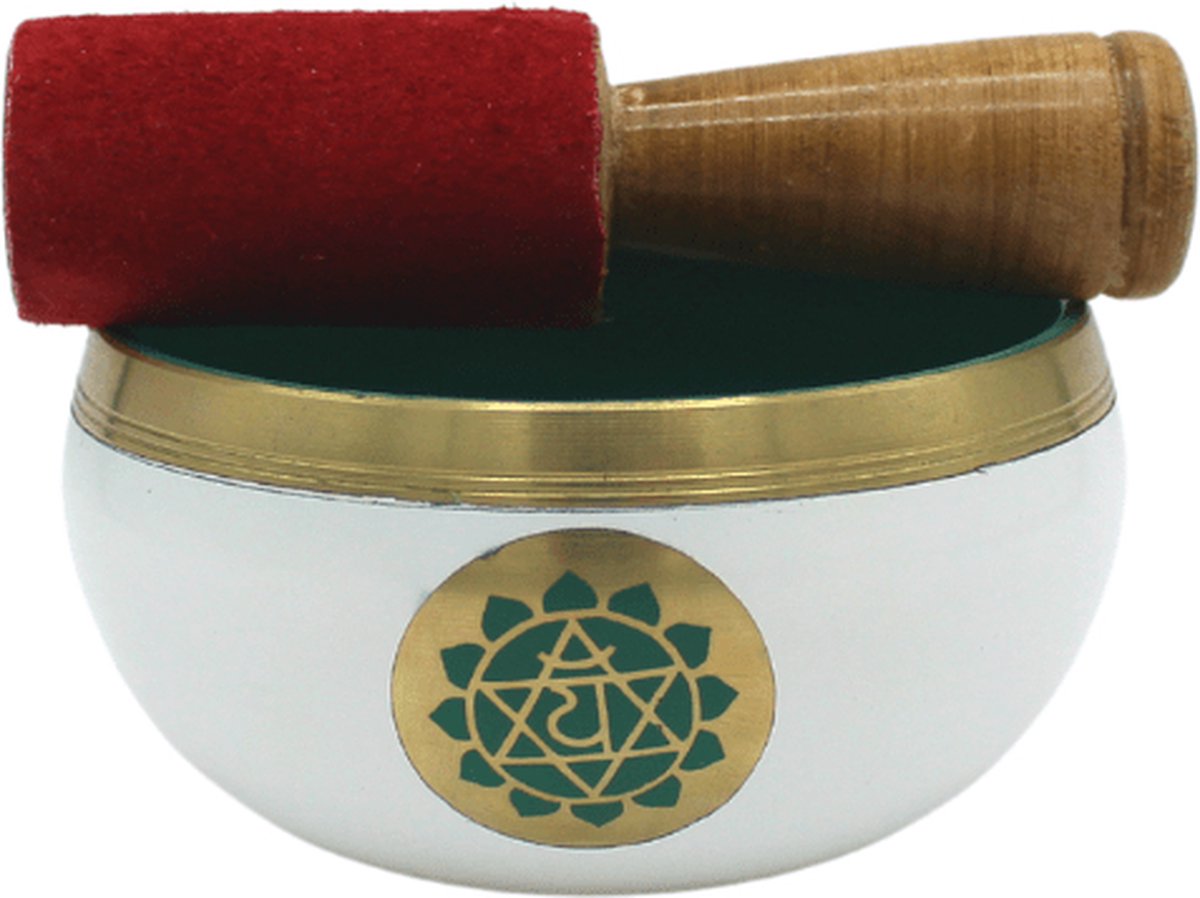 Heart Chakra white singing bowl 10 cm