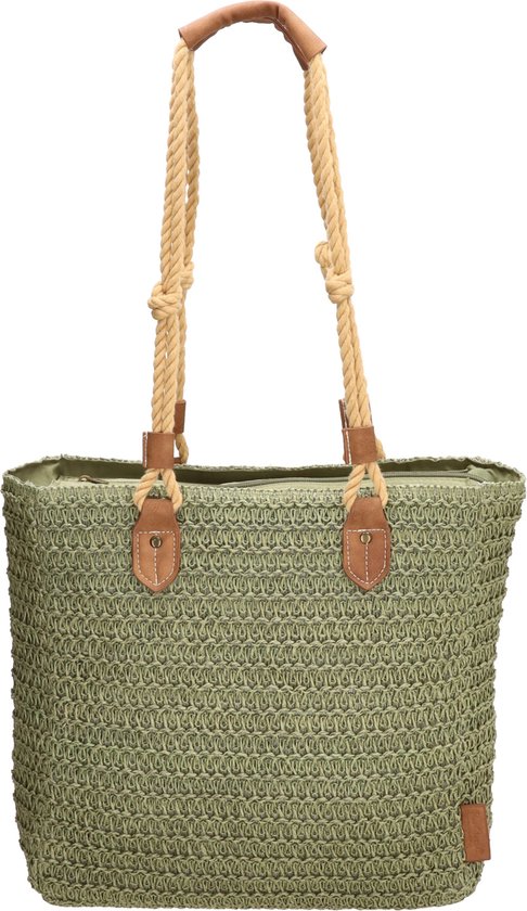 PE Florence Natural Life Shopper - Olijfgroen