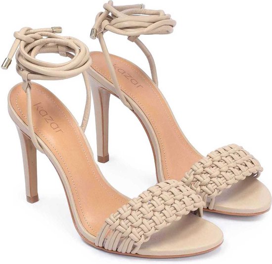 Emmanuela sandalen in oude Griekse stijl, handgemaakte platte lederen sandalen met gesloten tenen, verstelbare sandalen, zomerschoenen met enkelbanden voor vrouwen (Mosterd, numeric_40