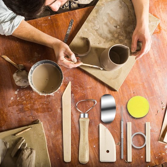 Outils de poterie, outils d'argile, outils de modelage, ensemble