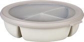 Mepal - Boîte fraîcheur Multibowl Cirqula - Bol bento 3 compartiments - 250 ml, 250 ml & 500 ml - Rond - Blanc nordique