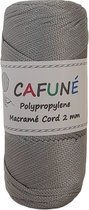 Cafuné Polypropyleen Macrame koord - 2mm - Grijs - PP4 - Haken - Macramé - Paracord - Polyester