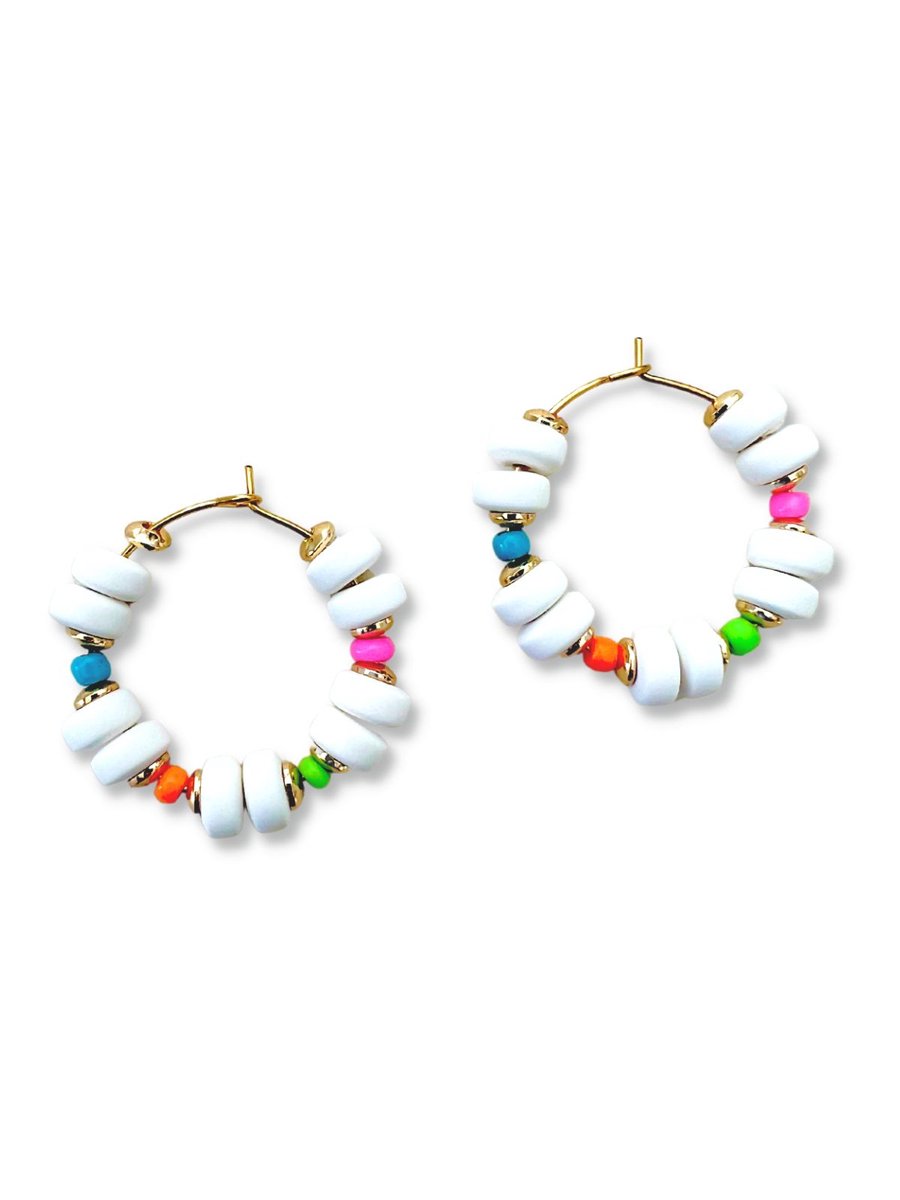 Zatthu Jewelry - N23SS630 - Lena oorringen met kralen multicolor