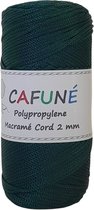 Cafuné Polypropyleen Macrame koord - 2mm - Donkergroen - PP4 - Haken - Macramé - Paracord - Polyester