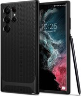Geschikt voor Spigen Neo Hybrid Samsung Galaxy S22 Ultra Back Cover Hoesje Zwart